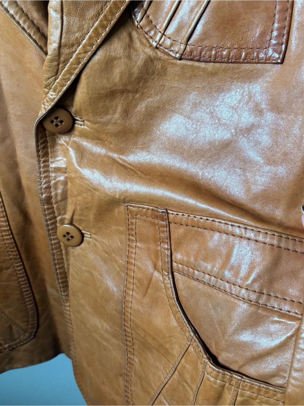 J.Riggings Jackal Vintage 70s Leather Jacket - Picture 2 of 9